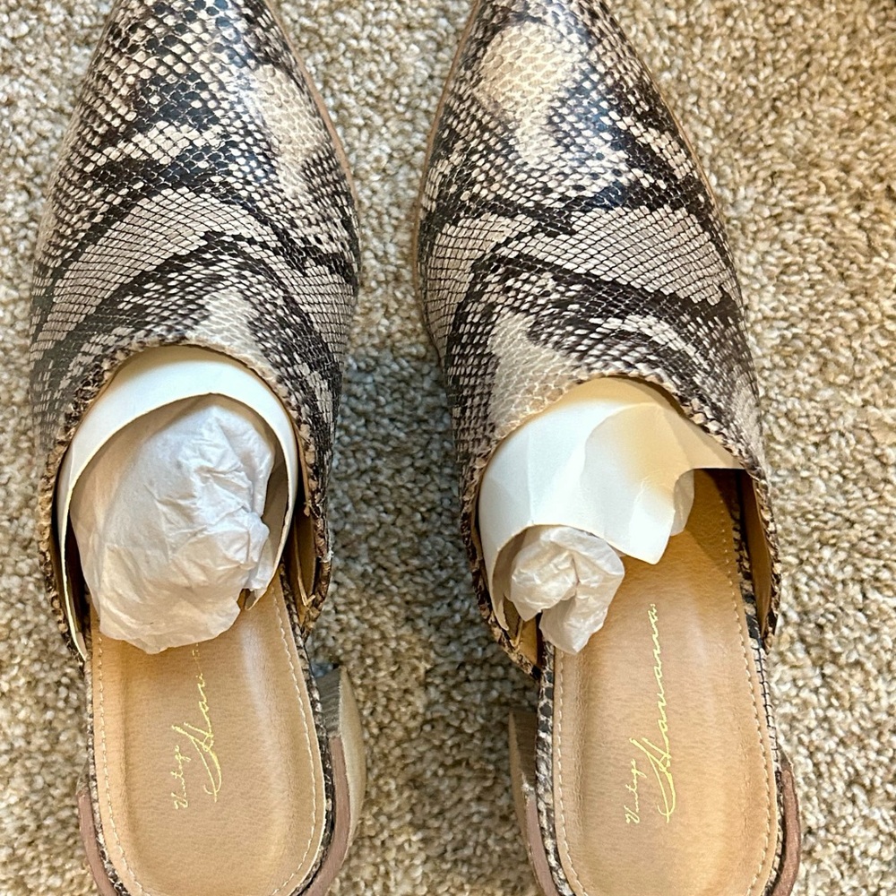 ME Makeover Essentials Black and Gray Mules with Textured Design